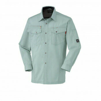 クロダルマ 長袖シャツ 25593 パウダグリーン 85 サイズ:M 作業着 作業服 吸汗 速乾 男女兼用