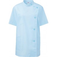 アプロン　横掛け　レディス横掛け半袖　　(サックス)　360-31