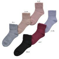 コベス　秋冬用　婦人ゴムなしソックス(毛混) 22〜24cm　6色組　3111H