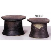BS-R082-02　黒釉白窯肌花台　8号