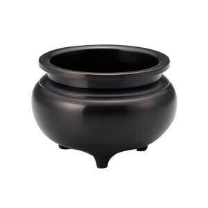 高岡銅器 真鍮製仏具　机上香炉　色付　3.0寸　81-17