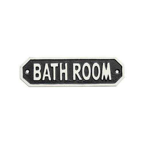 63586 サインプレート BATH ROOM ブラック