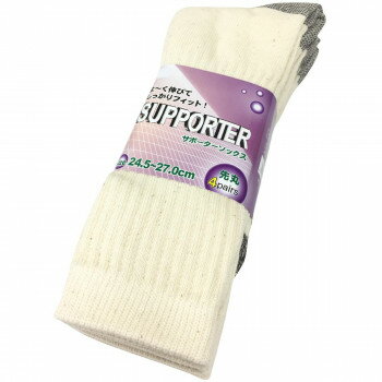 小野商事 エース サポーターキナリ 先丸ソックス 4足組 AG210