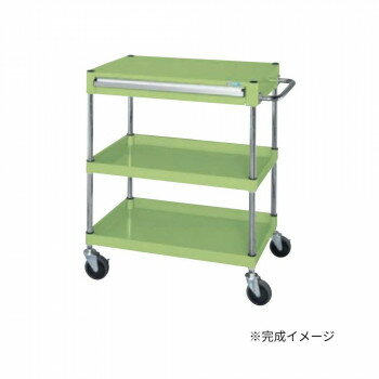 サカエ CSパールワゴン中量タイプ 引出し付 グリーン CSP-7582ASE