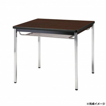 シンプルなデザインのミーティングテーブル棚付きなので、書類やノートパソコンなどを入れることができます。使いやすいデザインの会議用テーブルです。角脚です。サイズ幅900×奥行900×高さ700mm/脚間寸法810mm個装サイズ：92×95×1...