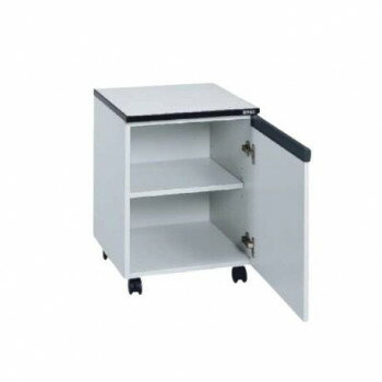 サカエ 木製キャビネットワゴン メラミン仕上げ 中棚1段付 LC-0