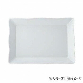 福井クラフト　メラミン46cmストリーム長手鉢ホワイト 51022560