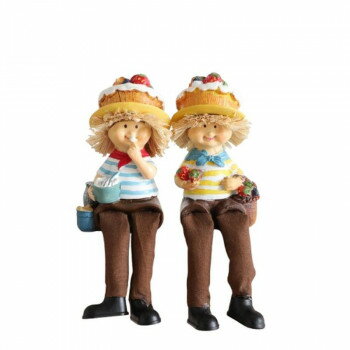 オブジェ 置物 ディスプレイ お座り妖精 タルトケーキ 2SET 2203HUN002