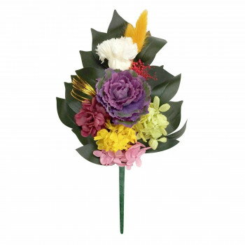 お供え用　四季仏花　プリザーブドフラワー　師走(シワス)　ハボタン　S　C37512S