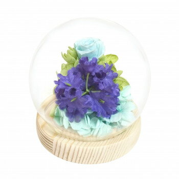 お供え用(仏花)　四季スフィア　プリザーブドフラワー　皐月　ライラック　C38305