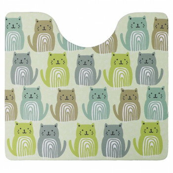 モノグサ PVC 拭ける トイレマット ミャウミャウ　ヨコズナクリエーション