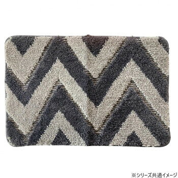 マイクロファイバーバスマット ふわっふわ! 北欧柄 ライラ 40×60cm WGY・ダブルグレー 2477