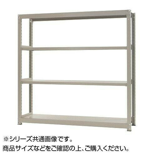 中量ラック　耐荷重300kgタイプ　単体　間口1500×奥行900×高さ1800mm　4段　ニューアイボリー