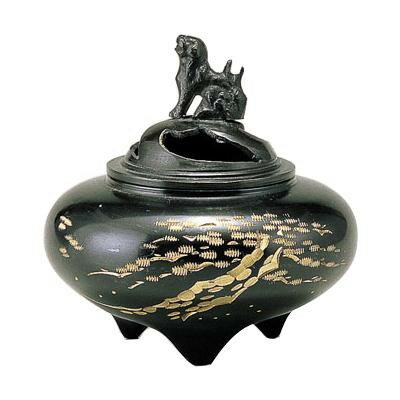 incense Burners - 高岡銅器 銅製香炉　正晴作　平型香炉　松　133-08