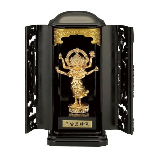 高岡銅器 和風置物　三宝荒神 厨子付　157-04
