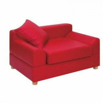 高田ベッド製作所 スターツ(01) ソファ- 座幅54(全幅67)×長さ86×座高33(全高51.5)cm レッド TB-1110-01