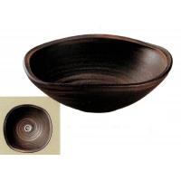 SS-P6102-03　いぶし白刷毛目手洗鉢(器具付)