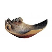 SS-P6083-01　青窯変波彫花器 14号