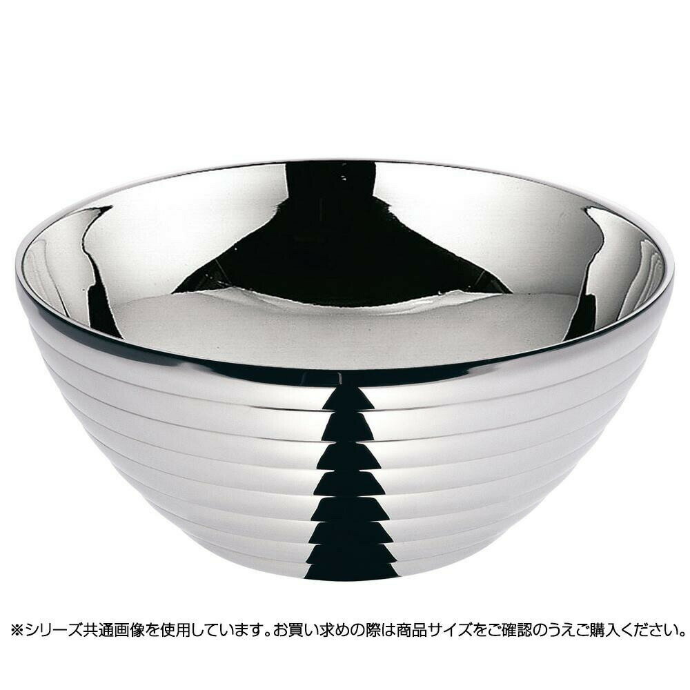 遠藤商事 18-8サラダボール ライン ダブル 二重中空構造 12cm PSLL501