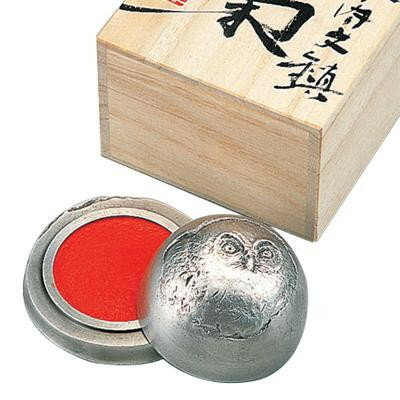 高岡銅器 銅製小物　関源司作　肉池　フクロウ丸型　54-02
