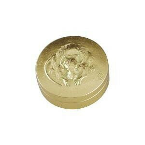 高岡銅器 銅製小物　高村光雲原型　肉池　宝鼠　金箔　54-16