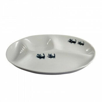 有田焼 ヘルシー仕切り皿 子ねこ