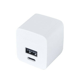 AC充電器 2USB-A+C-12W WH AC-016