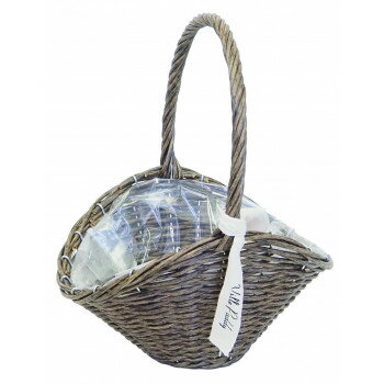 村田屋産業 PPラタンバスケット 山型 S Gray 3205