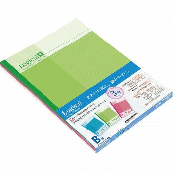 ナカバヤシ ロジカルA4スタンダ-ドBカラフル3冊パック ノ-A403B-3P