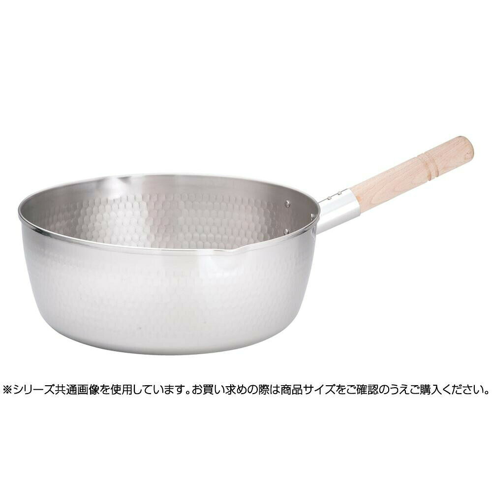 幅広く使えます。注ぎ口が両側にある雪平鍋です。サイズ内径30cm×深さ120mm個装サイズ：32.0×47.0×16.0cm重量1.0kg個装重量：1300g素材・材質21-0ステンレス仕様容量:7.6L板厚:0.8mmガス火専用生産国日本幅広く使えます。注ぎ口が両側にある雪平鍋です。fk094igrjs