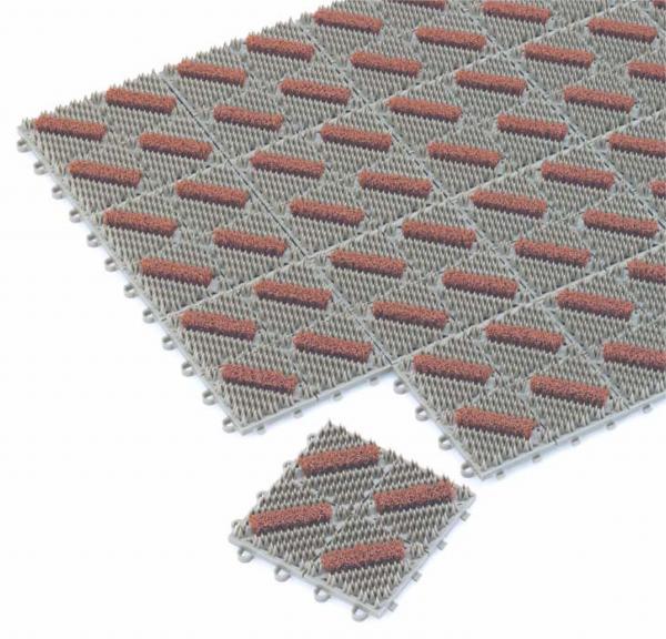 Door Mats - テラモト　カラーブラッシュ　茶　150×150mm