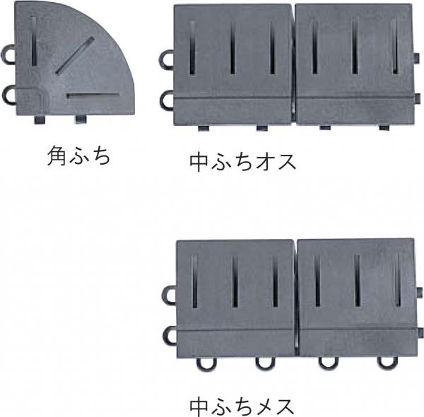 Door Mats - テラモト　カラーブラッシュ　専用中ふち　茶　メス　75×150