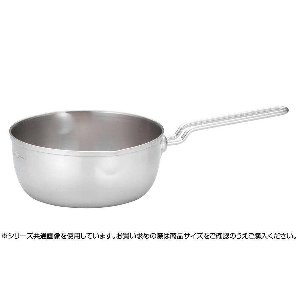 遠藤商事 SA18-10 共柄三層鋼 雪平鍋(目盛付) 16cm AYK52016 6-0047-0201