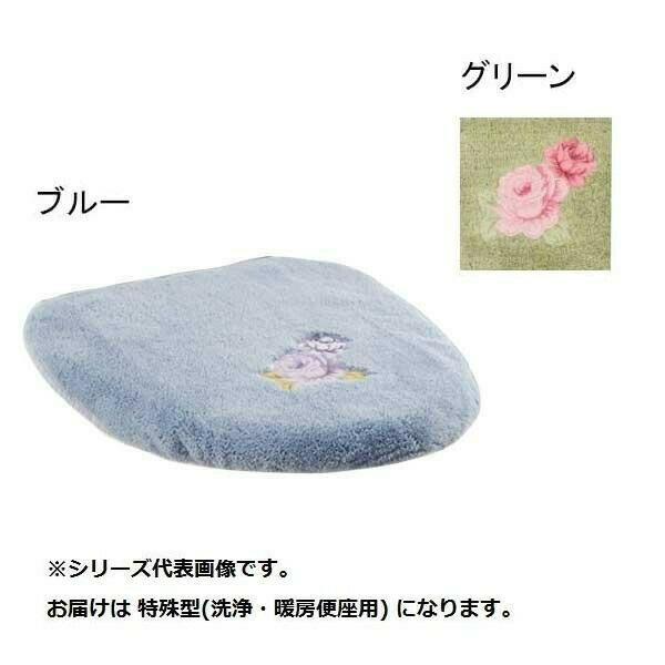 フラワーガーデン トイレふたカバー 特殊　グリーン