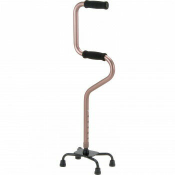 ステッキ 2段階4点支柱杖 ショートタイプ ブラウン OT-31BR