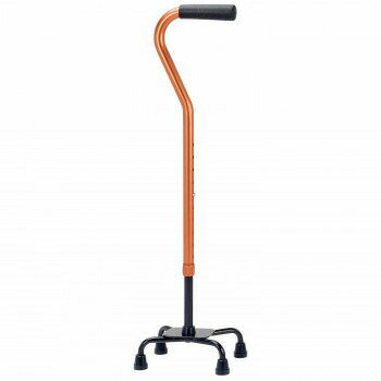 ステッキ アルミ製 4点支柱杖 30シリーズ オレンジ AQ-30OR