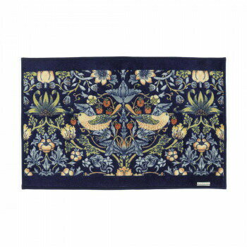 イチゴドロボウ インテリアマット 50×80cm FT1702A B ブルー