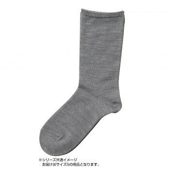 ゆったり履き口にあたたかい素材のウール混靴下ゆったり履き口にあたたかい素材のウール混靴下。履き口がゴムなしので締め付けがありません。ほどよいフィット感がある編み方が特徴です。家族3世代で使用できるベーシックなデザイン。サイズ22.0〜23.0cm個装サイズ：26×13×2cm重量個装重量：71g素材・材質毛94%、ナイロン6%生産国日本fk094igrjs