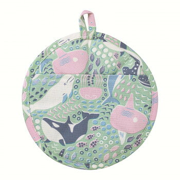 りぶはあと　アクアヒュッゲ　ラウンド鍋つかみ　IN THE SEA　32703-52