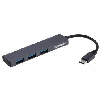 ナカバヤシ　USB3.2G1Type-C3ポート変換ハブ/グレー　UH-C3313GY