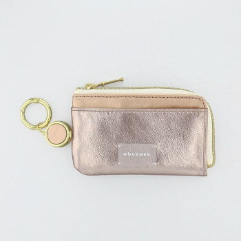 フラワーリング スマートキーポーチ リール付き メタリック ピンクゴールド GKP0039-PG