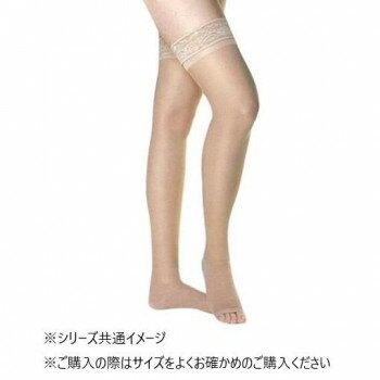 医療用弾性ストッキング　レックスフィット　薄手ストッキング　爪先なし　弱圧　ライトベージュ　Mサ..