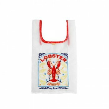 あなたの日常を支えるトートバッグ大きなロブスターが目を引くMYUUAのトートバッグです。リボンや花柄、オイスターやレモンを添えておしゃれな食卓をイメージ。ホワイトのシースルー生地に赤いサテンの縁取りで華やかに仕上げ、A4サイズが入る便利なサ...