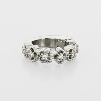 フラワーリング クリップイヤーカフ フラワーライン シルバー AEC0086-SV