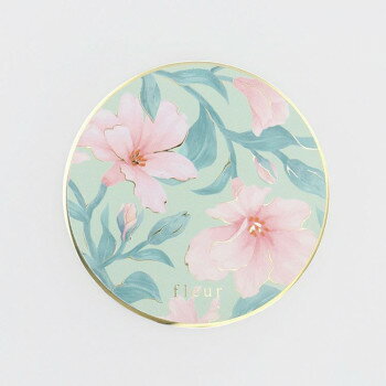 フラワーリング コンパクトミラー フラワー グリーン GMR0206-GR