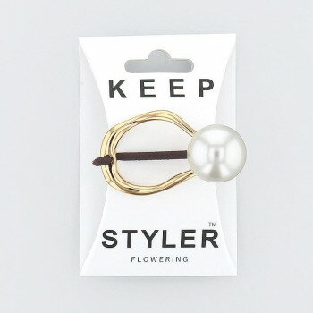 フラワーリング ヘアゴム キープスタイラー 歪みメタル ゴールド HHG0957-GD