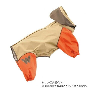 ドッグウェア フルカバーレインコート JコートB パーシモン 普通犬用 4号 2220F100