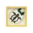 K-Art.Japan 壁掛け時計 DECLOCK Hawaiian Honu Rainbow(YE) ナチュラル DC-1802