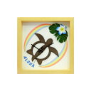 K-Art.Japan 壁掛け時計 DECLOCK Hawaiian Honu Rainbow(BL) ナチュラル DC-1803