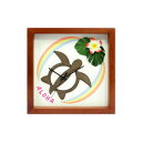 K-Art.Japan 壁掛け時計 DECLOCK Hawaiian Honu Rainbow(RE) ブラウン DC-1804